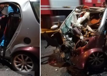 Απίστευτο τροχαίο: Μιλούσε στο κινητό και “καρφώθηκε” σε κολώνα της ΔΕΗ