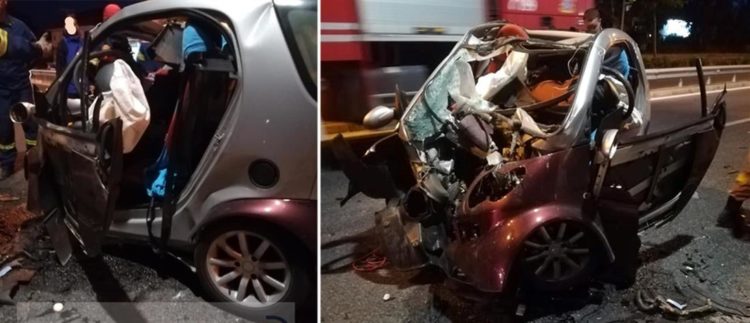 Απίστευτο τροχαίο: Μιλούσε στο κινητό και “καρφώθηκε” σε κολώνα της ΔΕΗ