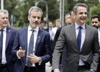 Συνάντηση Μητσοτάκη και Ζέρβα στο Δημαρχειακό Μέγαρο Θεσσαλονίκης