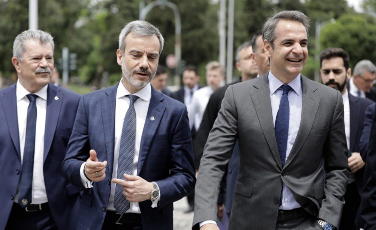 Συνάντηση Μητσοτάκη και Ζέρβα στο Δημαρχειακό Μέγαρο Θεσσαλονίκης