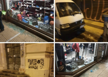Κυψέλη – Πεδίο Μάχης: Έσπασαν βιτρίνες, πέταξαν μολότοφ κι έπεσαν χημικά