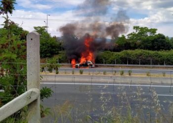 Σχηματάρι: Στις φλόγες τυλίχθηκε αυτοκίνητο στην Αθηνών – Λαμίας (video)