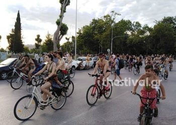Θεσσαλονίκη: Ημίγυμνοί ποδηλάτες ξεχύθηκαν στους δρόμους