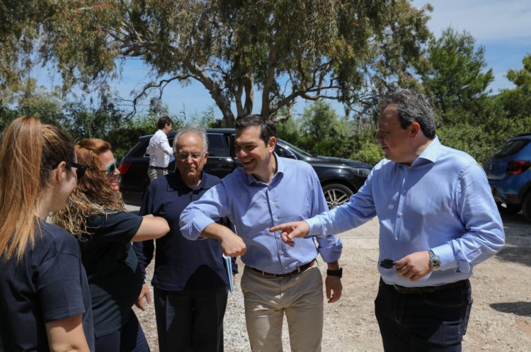 Στο Εθνικό Πάρκο Σχινιά Μαραθώνα ο Αλέξης Τσίπρας (video)