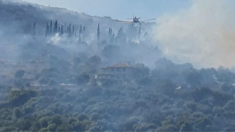 Ζάκυνθος: Υπό έλεγχο η φωτιά στη θέση Ασκός στις Βολίμες – Έφτασε κοντά σε σπίτια