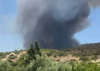 Φωτιά στο Λαύριο: Στο σημείο ο Νίκος Χαρδαλιάς – Εκκένωση οικισμών