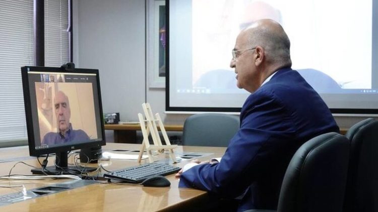 Ενημέρωση των ευρωβουλευτών της ΝΔ από τον Ν. Δένδια για την τουρκική προκλητικότητα