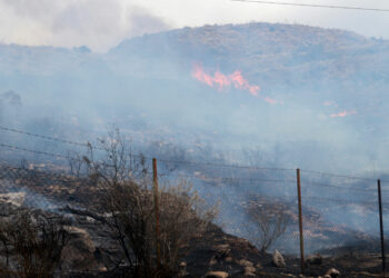 Βύρωνας: Τέθηκε υπό μερικό έλεγχο η φωτιά – Παραμένει ισχυρή δύναμη της Πυροσβεστικής