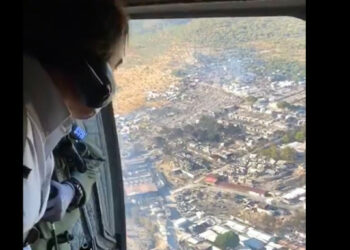 Εναέρια αυτοψία του Μαργαρίτη Σχοινά στη Μόρια