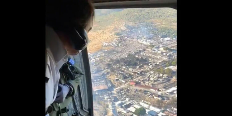 Εναέρια αυτοψία του Μαργαρίτη Σχοινά στη Μόρια