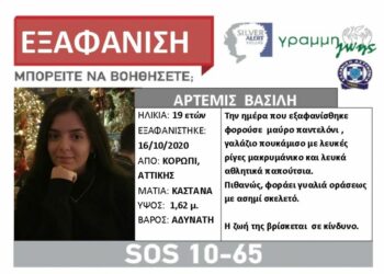 Κορωπί: Κραυγή αγωνίας για την εξαφάνιση της 19χρονης που αγνοείται εδω και 4 ημέρες