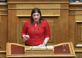 Ζωή Κωνσταντοπούλου προς τον Κωστή Χατζηδάκη: «Δεν έχετε πολιτική βούληση για να πατάξετε τη φοροδιαφυγή, όταν ψηφίζετε διατάξεις για το ακαταδίωκτο διαφόρων σκανδάλων»