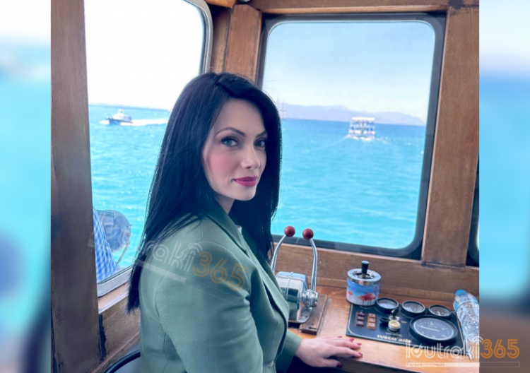 Η Βασιλική Πολύζου συνόδευσε το Belem με την Ολυμπιακή Φλόγα στον διάπλου της Διώρυγας της Κορίνθου