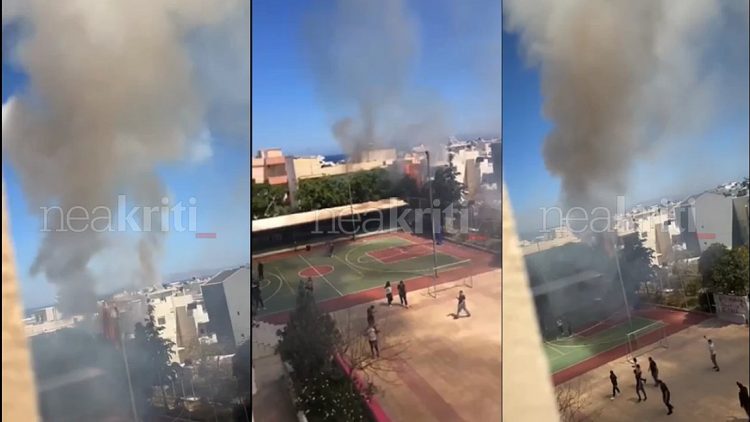 Κρήτη: Πυρκαγιά σε σχολείο του Ηρακλείου – ΒΙΝΤΕΟ