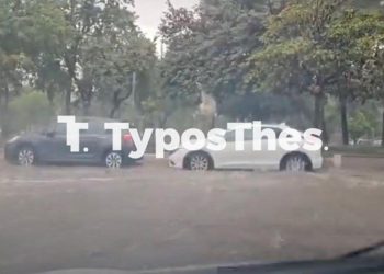 Θεσσαλονίκη: Βροχή και χαλάζι μετέτρεψαν τους δρόμους σε ποτάμια – BINTEO