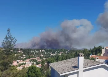 Φωτιά στη Σταμάτα κοντά σε σπίτια – Εκκενώνονται Αμυγδαλέζα, Γαλήνη και Ροδόπολη (Βίντεο)