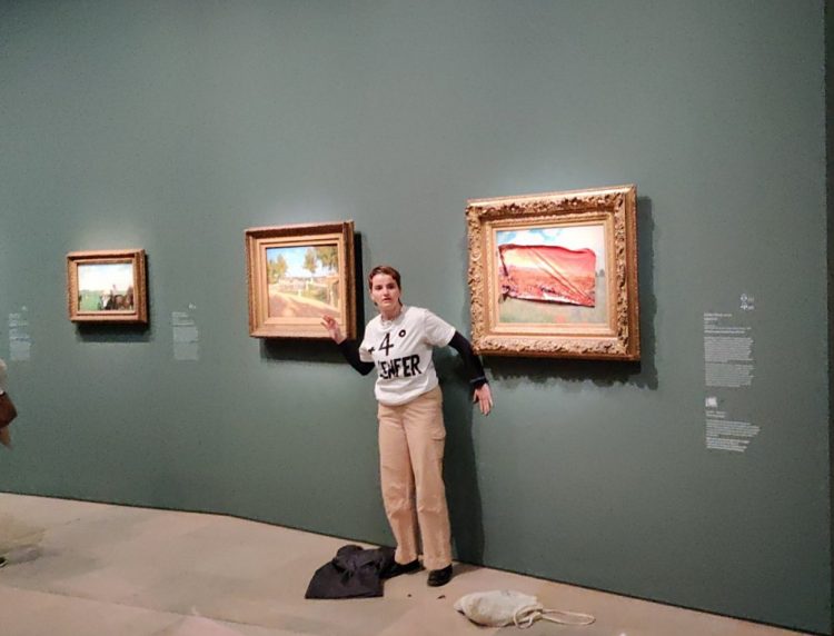 Γαλλία: Επίθεση ακτιβίστριας οικολόγου κατά του πίνακα «Οι παπαρούνες» του Μονέ – ΒΙΝΤΕΟ