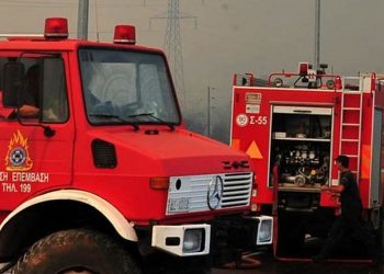 Οριοθετήθηκε η φωτιά στην αρχαία Πύδνα Πιερίας