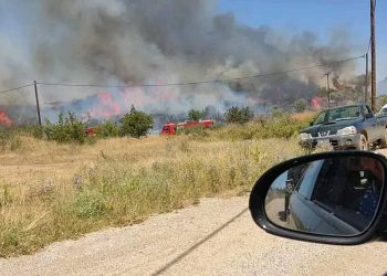 Σε εξέλιξη φωτιά στην Ξυλαγανή Ροδόπης