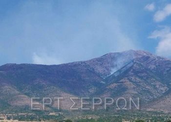 Σέρρες: Καίει για δέκατη μέρα η φωτιά στο όρος Όρβηλος