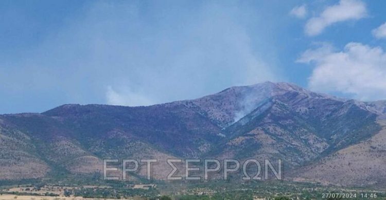 Σέρρες: Καίει για δέκατη μέρα η φωτιά στο όρος Όρβηλος