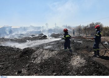 Αχαρνές: Υπό έλεγχο η πυρκαγιά σε επιχείρηση με παλέτες