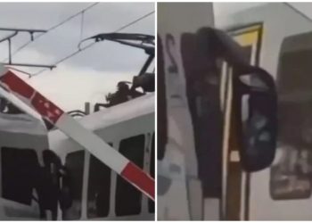 Βίντεο ντοκουμέντο: Παραλίγο σύγκρουση τρένου με τουριστικό λεωφορείο στην καρδιά της Αθήνας