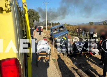 Τραγωδία στην Αχαΐα: Δύο νεκροί και τέσσερις τραυματίες σε σοκαριστικό τροχαίο με ανατροπή οχήματος