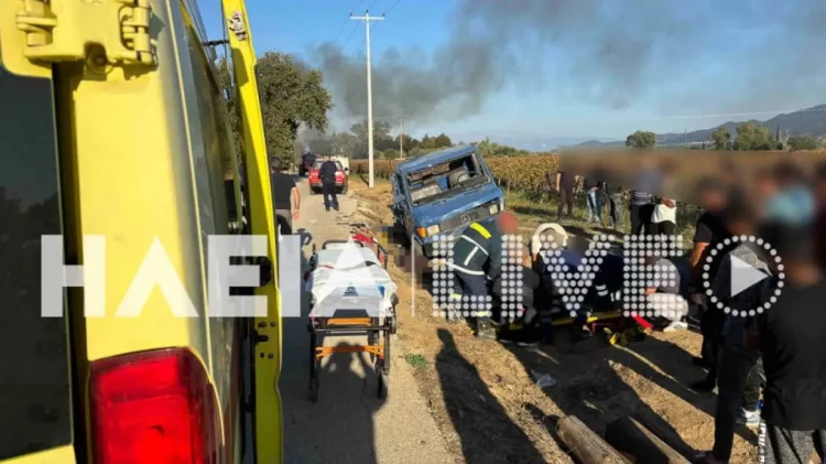 Τραγωδία στην Αχαΐα: Δύο νεκροί και τέσσερις τραυματίες σε σοκαριστικό τροχαίο με ανατροπή οχήματος