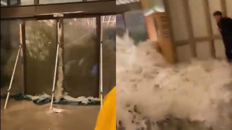 Ο υπερτυφώνας Ραγκάσα σαρώνει το Χονγκ Κονγκ – Η στιγμή που τεράστιο κύμα διαλύει ρεσεψιόν ξενοδοχείου