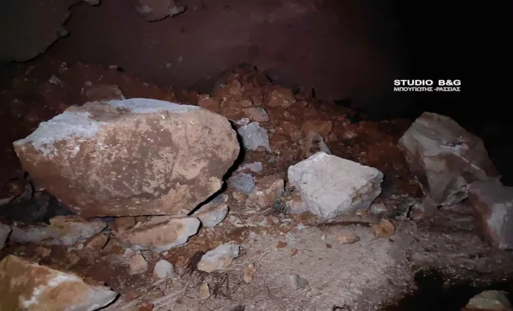 Ναύπλιο: Μεγάλη κατολίσθηση στην Αρβανιτιά