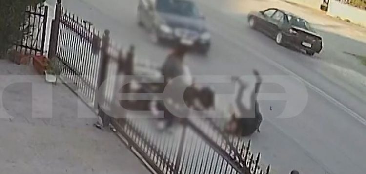 Ημαθία: Μηχανή πέφτει πάνω σε πεζή, αφού είχε προηγηθεί τροχαίο με αυτοκίνητο