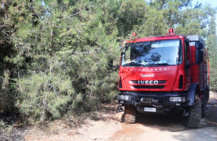 Πυρκαγιά σε δασική έκταση στο Ζευγολατιό Κορινθίας